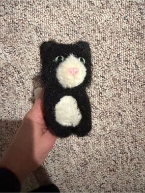 American girl doll cat licorice black  & White Plush Cat Toy
